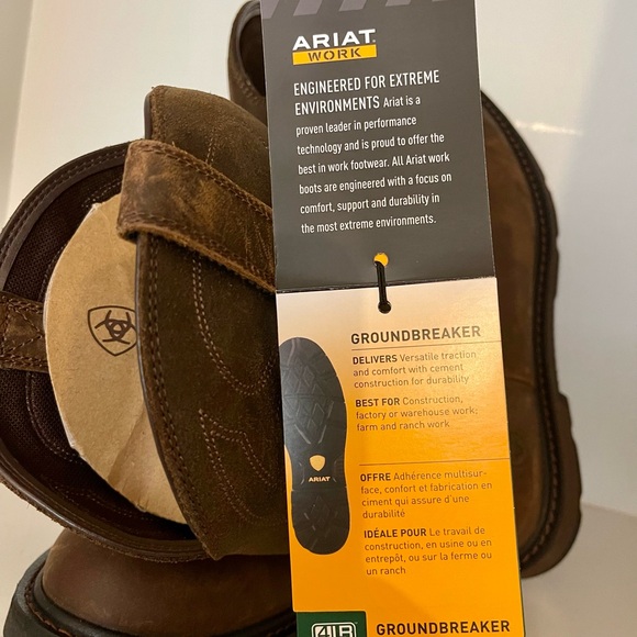 NWT Ariat Men’s Groundbreaker Work Boot - Picture 5 of 10